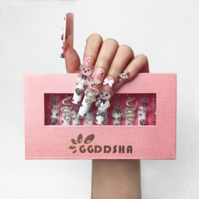GGddsha 2024 New PMMA Acrylic Press On Nails StunningBling Nails, Rhinestone Fake Nails, Glitter Rhinestone NailsGradient  Fake NailsEnchanted Duo (Option: M)