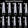 500Pcs False Nail Tips C Curve Half Cover French Nails Extra Long Fake Finger Nails For Nail Art Salons Home DIY 10 Sizes