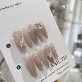 Handmade Long Ice-transparent Hand-painted Three-dimensional Butterfly (Option: Wear Armor Without Tools-M)